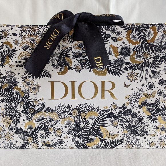 Bundle 2 Dior Paper Gift Bag Ribbon Handle Petite Small 7.5x5.5x3" - Picture 1 of 4